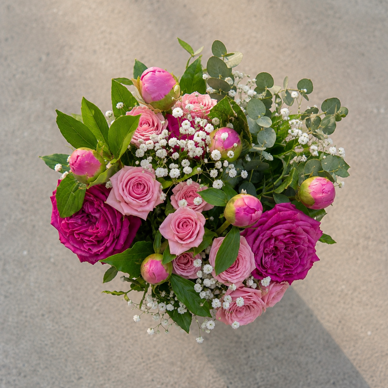 Rosa Pfingstrosenstrauß