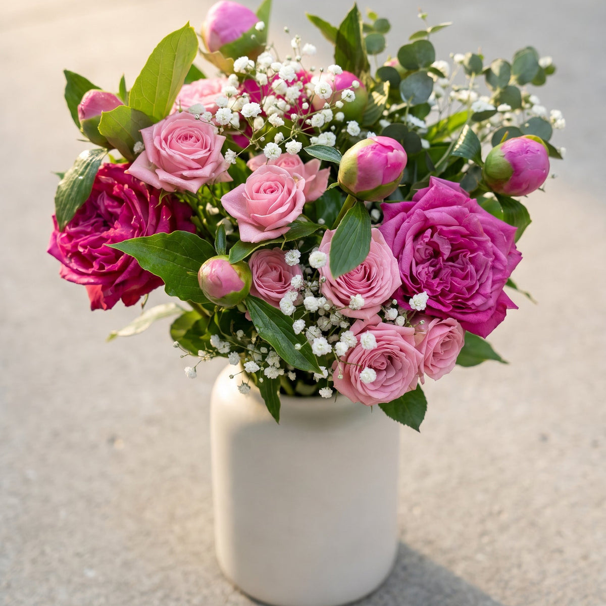 Rosa Pfingstrosenstrauß
