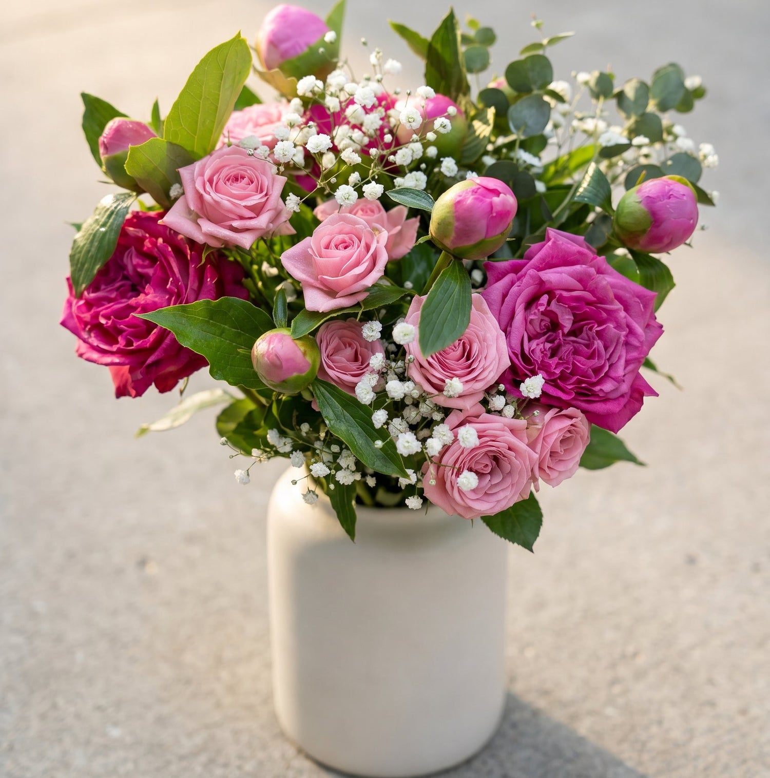 Rosa Pfingstrosenstrauß