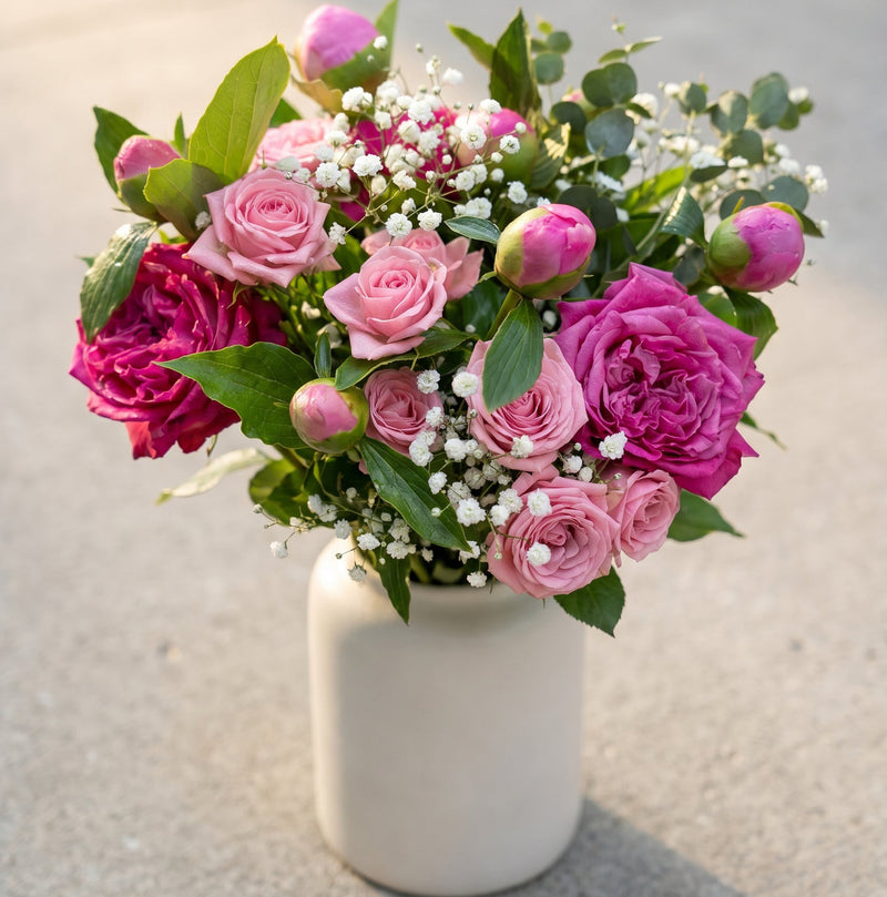 Rosa Pfingstrosenstrauß