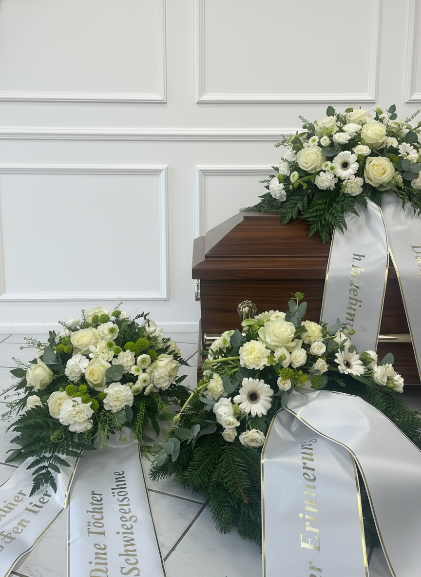 Trauerkranz Weiß